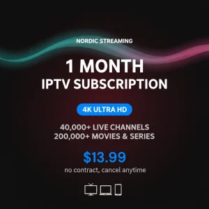 1 month Nordic IPTV subscription in 4K