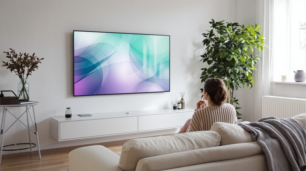 Bästa IPTV 2026: 5 tester som avgör vem som håller 1 Bästa IPTV 2026: vardagsrum med smart-TV och 4K-ström