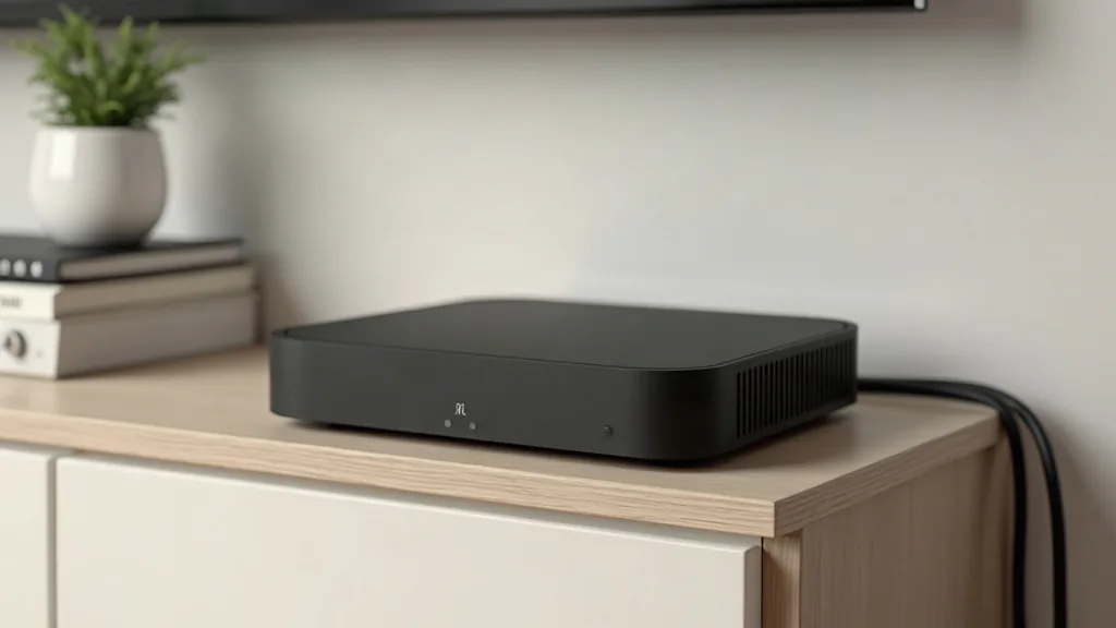 IPTV boksi 2026: tarvitsetko sen todella? 2 IPTV boksi hyllyllä HDMI-kaapelin kanssa