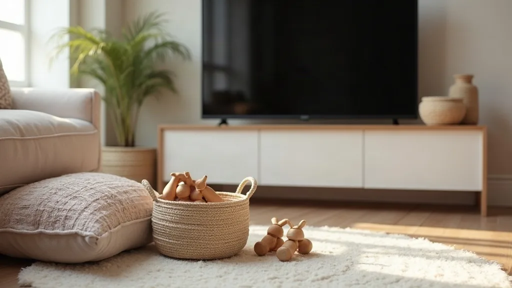 IPTV kanaler i Sverige och Norden 3 IPTV kanaler för barn och familj med leksaker framför TV:n