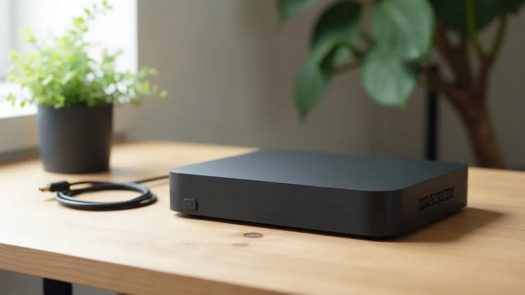 IPTV kanaler i Sverige och Norden 4 IPTV kanaler via en IPTV box kopplad med HDMI på ett skrivbord