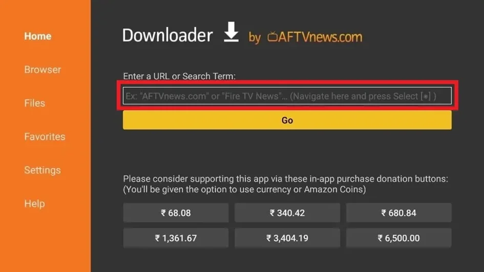 How to Set Up IBO Pro Player on Your Firestick 1 Downloader App Screenshot
