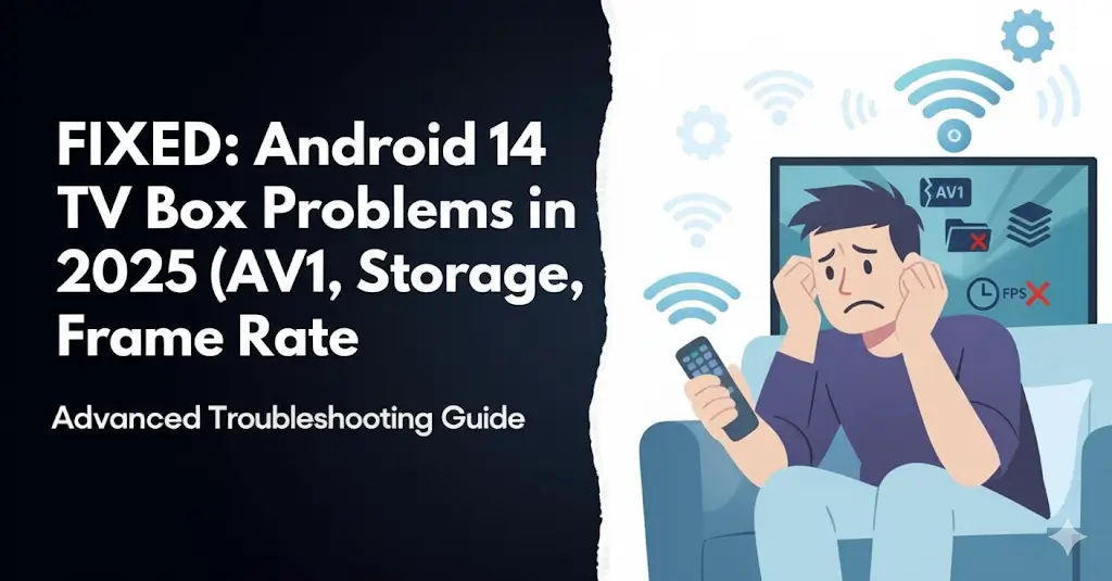 FIXED: Android 14 TV Box Problems in 2025 (AV1, Storage, Frame Rate)