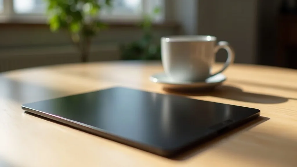 IPTV Smarters Pro running on a tablet at the kitchen table