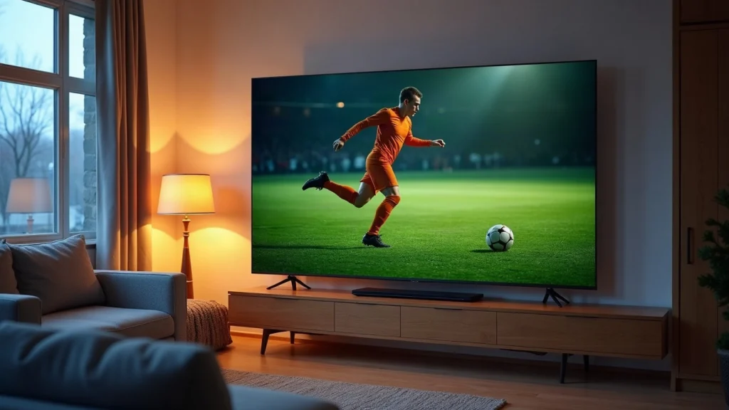 Direkte fodbold i 4K på tv-skærmen med nordisk IPTV